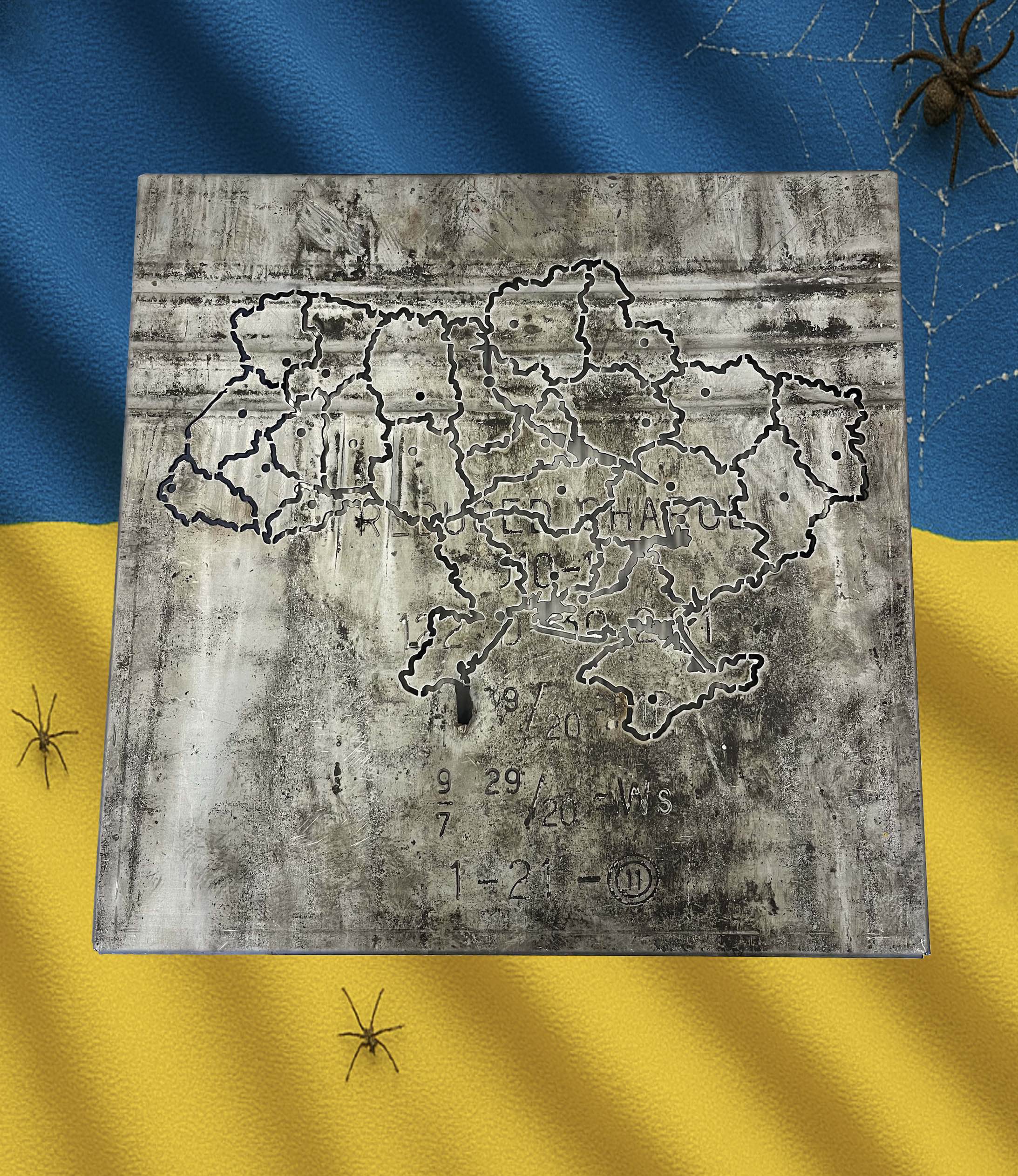 #24. Ukrainas karte no lādiņa čaulītes